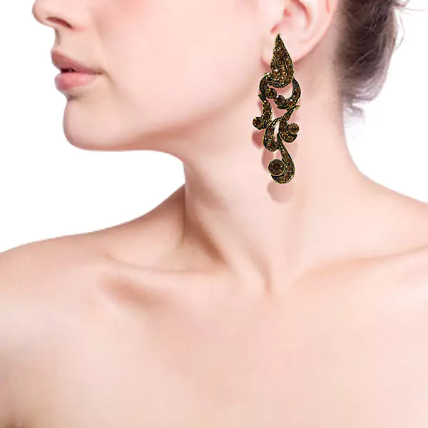 Brown Stones Earrings