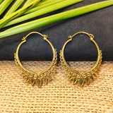 Golden Hued German Silver hoop style Earrings
