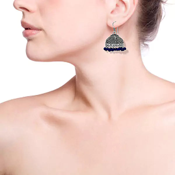 Trendy Spectacular German Silver Earrings Jhumki