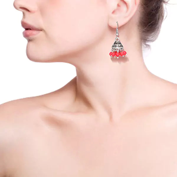 Mini Fashion oxidized drop jhumki earrings