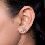 Breath Taking Floral Diamond Imitation Stud Earring