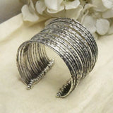 Boho Silver Cuff Bangle For Women & Girls