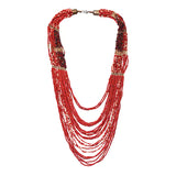 Red Chunky Necklace For Women