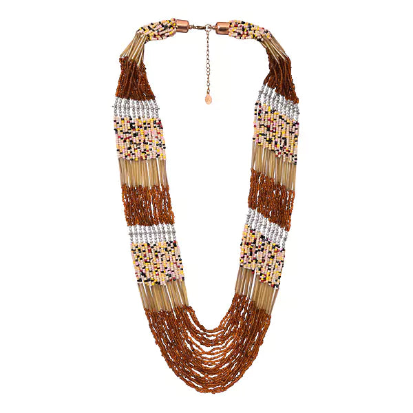 Cream and Brown Color Necklace