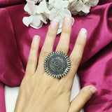 Silver Tone Adjustable Cocktail Ring for All Occasions