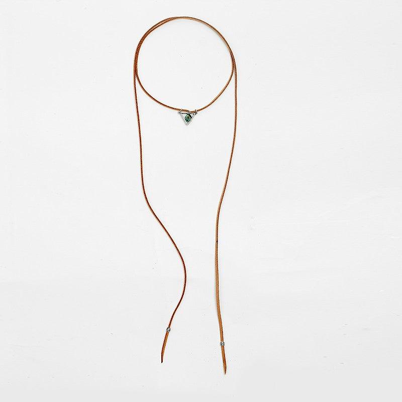 Stylish Leather Choker Necklace - The Fineworld