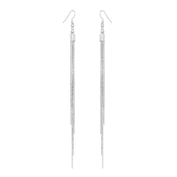 Tassel silver sale earrings