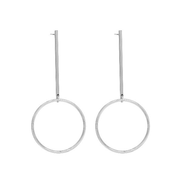 925 Sterling Silver Hoop Earrings,Plated Polished Rounded Hoop Earrings For  Women Girls[Silver,30mm/1.2 inches] - Walmart.com