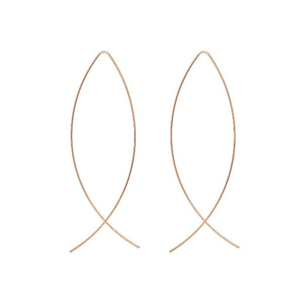 Golden wire earring for girls - The Fineworl