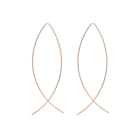 Golden wire earring for girls - The Fineworld