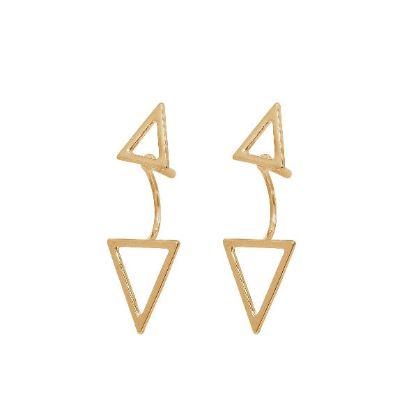 Double triangle earring danglers - The Fineworld