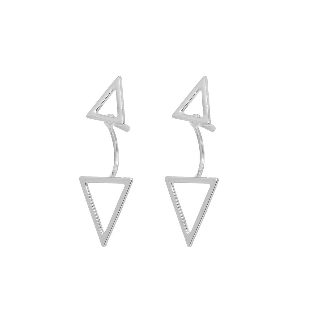 Double triangle earring danglers