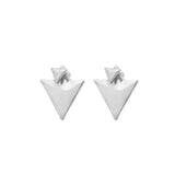 Silver triangle earring for girls - The Fineworld