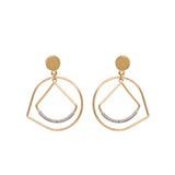 Golden geometric earrings - The Fineworld