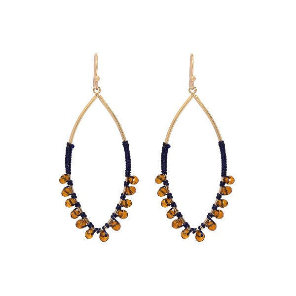 Brown stone wire earring - The Fineworld
