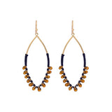 Brown stone wire earring - The Fineworld
