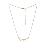 Trendy golden princess necklace with deer antler pendant - The Fineworld