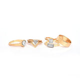 Gold Plated Stackable Rings - The Fineworld