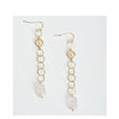 Simple Drop Earring With White Stone - The Fineworld