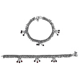 Oxidized silver anklet for women - The Fineworld