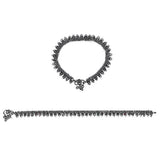 Traditional Black Oxidized Anklet For Girls - The Fineworld