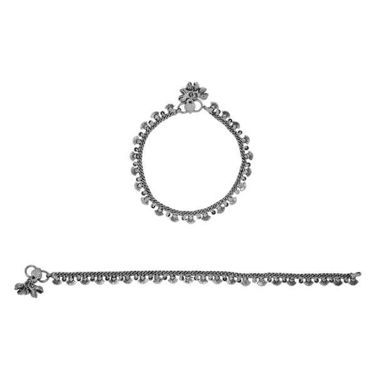 Oxidized chain fashion anklet - The Fineworld