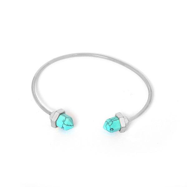 Trendy Metal Bracelets with Turquoise stone - The Fineworld