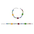 Fancy Multi Color Beads German Silver Bracelet - The Fineworld