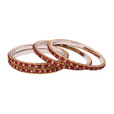 Set of shining Golden and Red Chudi
