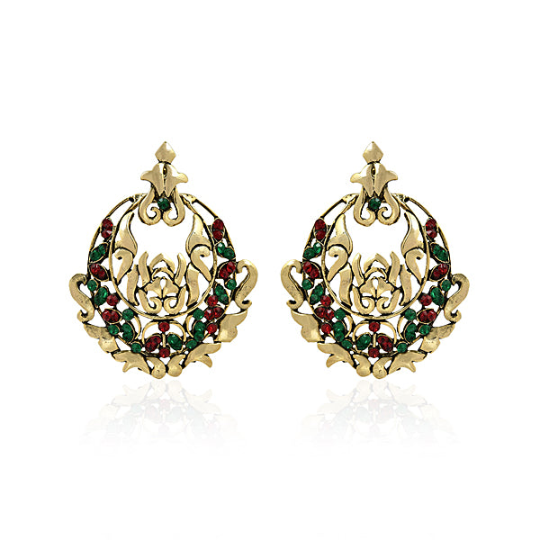 Golden Chaandbali Style Earrings