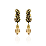 Golden drop earrings - The Fineworld