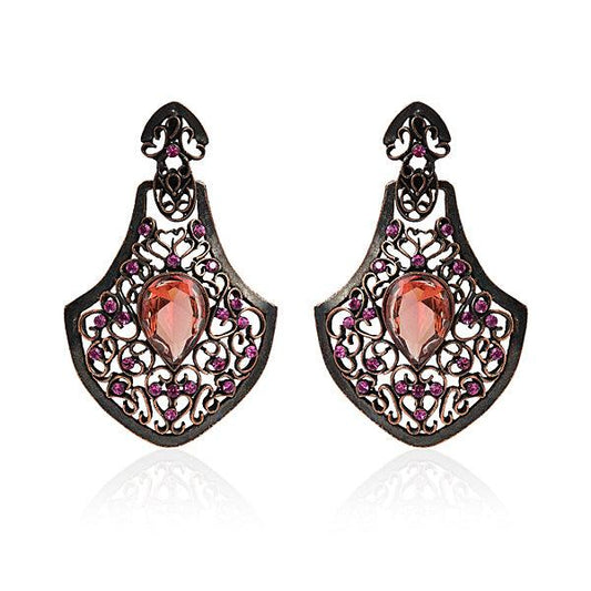 Bronze Color Metal Stud and Drop Earring - The Fineworld