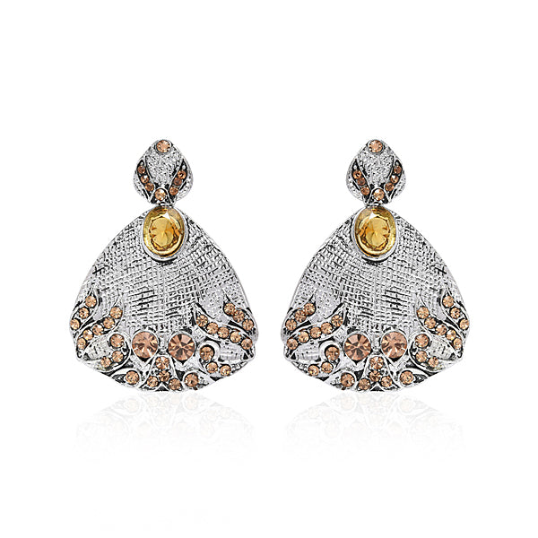 Artificial stone metal earrings - The Fineworld