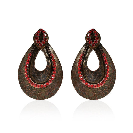 Copper finish metal earrings - The Fineworld