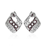 Purple stone studs earrings