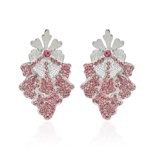 Light Pink Color Stone Earrings - The Fineworld