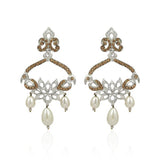 Trendy designed metal earring with shimmering stone - The Fineworld