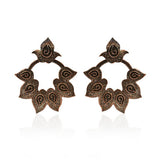 Copper Earrings With Stunning Engravings - The Fineworld