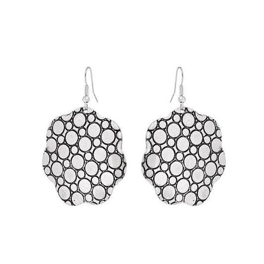 Contemporary style German silver danglers - The Fineworld