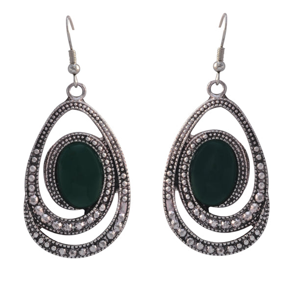 John Hardy Twisted Pave Drop Earrings with Black Sapphires | Lee Michaels  Fine Jewelry