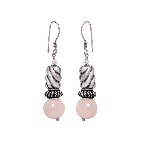 Light Pink silver drop earrings that are perfect - The Fineworld