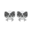 Bow shaped trendy ear studs in German Silver - The Fineworld