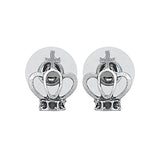 Crown with cross shaped German silver earring - The Fineworld