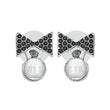 Perfect bow shaped oxidized earring - The Fineworld