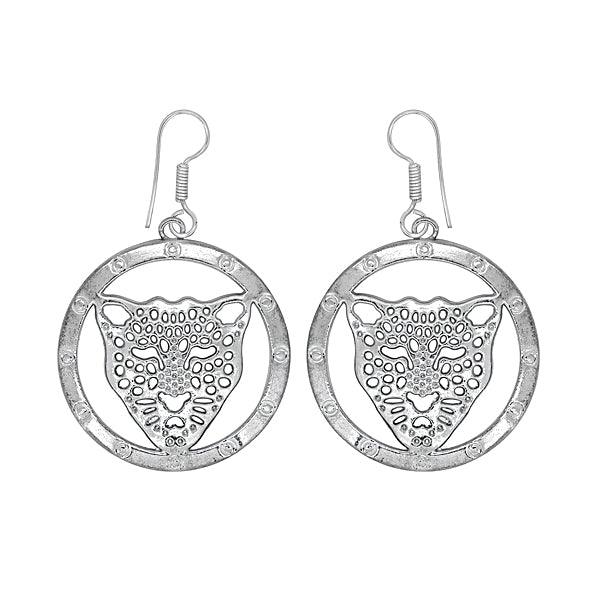 Panther Designer German Silver Earrings - The Fineworld