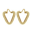 Triangle shaped gold plated earrings - The Fineworld