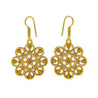 Golden flower designed drop earrings - The Fineworld