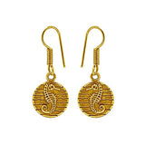Dragon designed gold plated drop earrings - The Fineworld