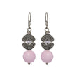Light Pink And Silver Metal Drop Earring - The Fineworld