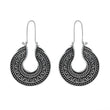 Traditional design black oxidized hoop metal earring - The Fineworld